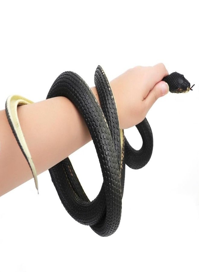 FULLFILLS FULFILLS Realistic Rubber Black Snake for Practical Joke Pack of 2 PCS - Image 3